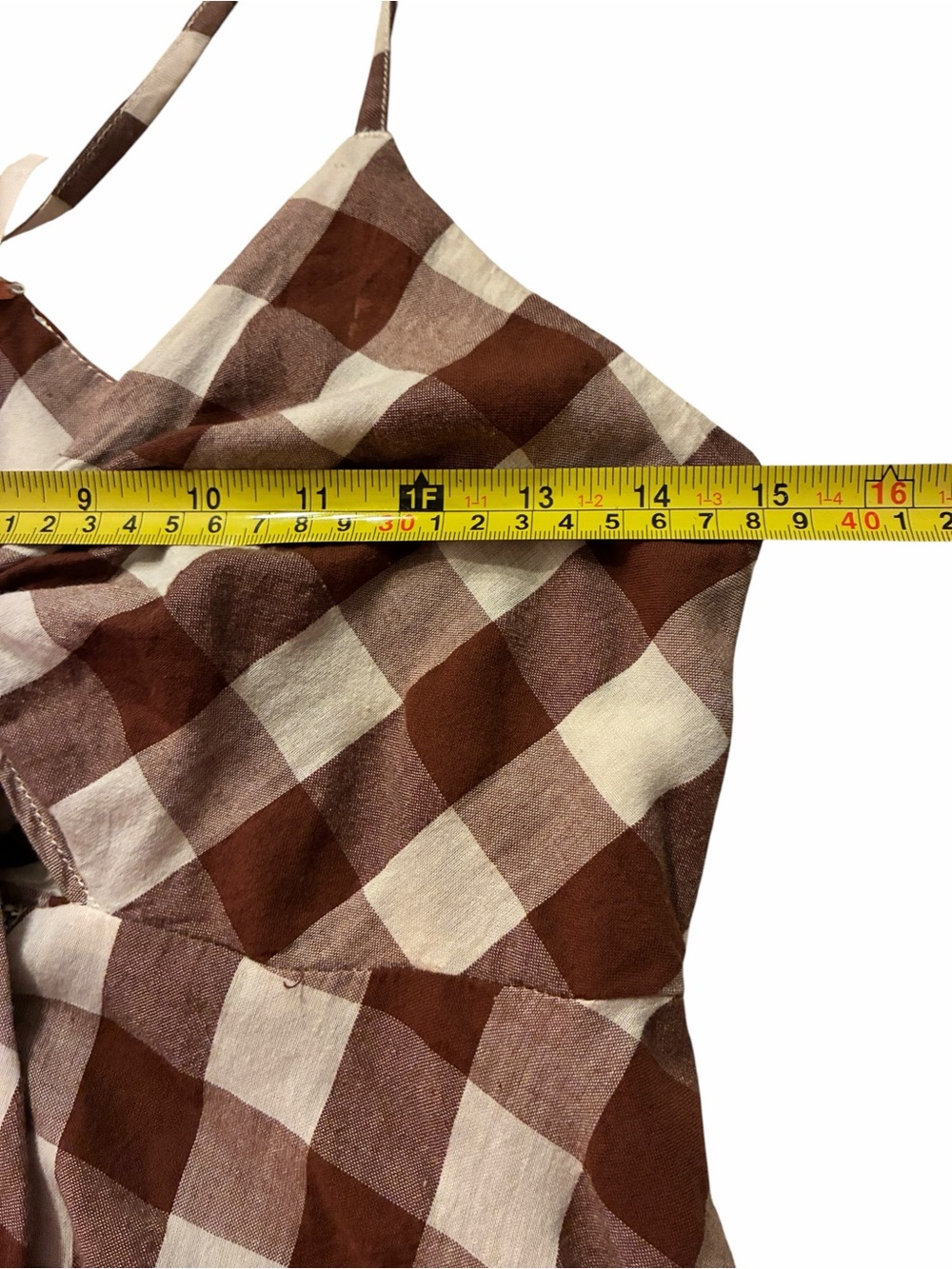 Free People Via Gingham Cotton Seersucker Sundress Sz XS - Picture 8 of 12